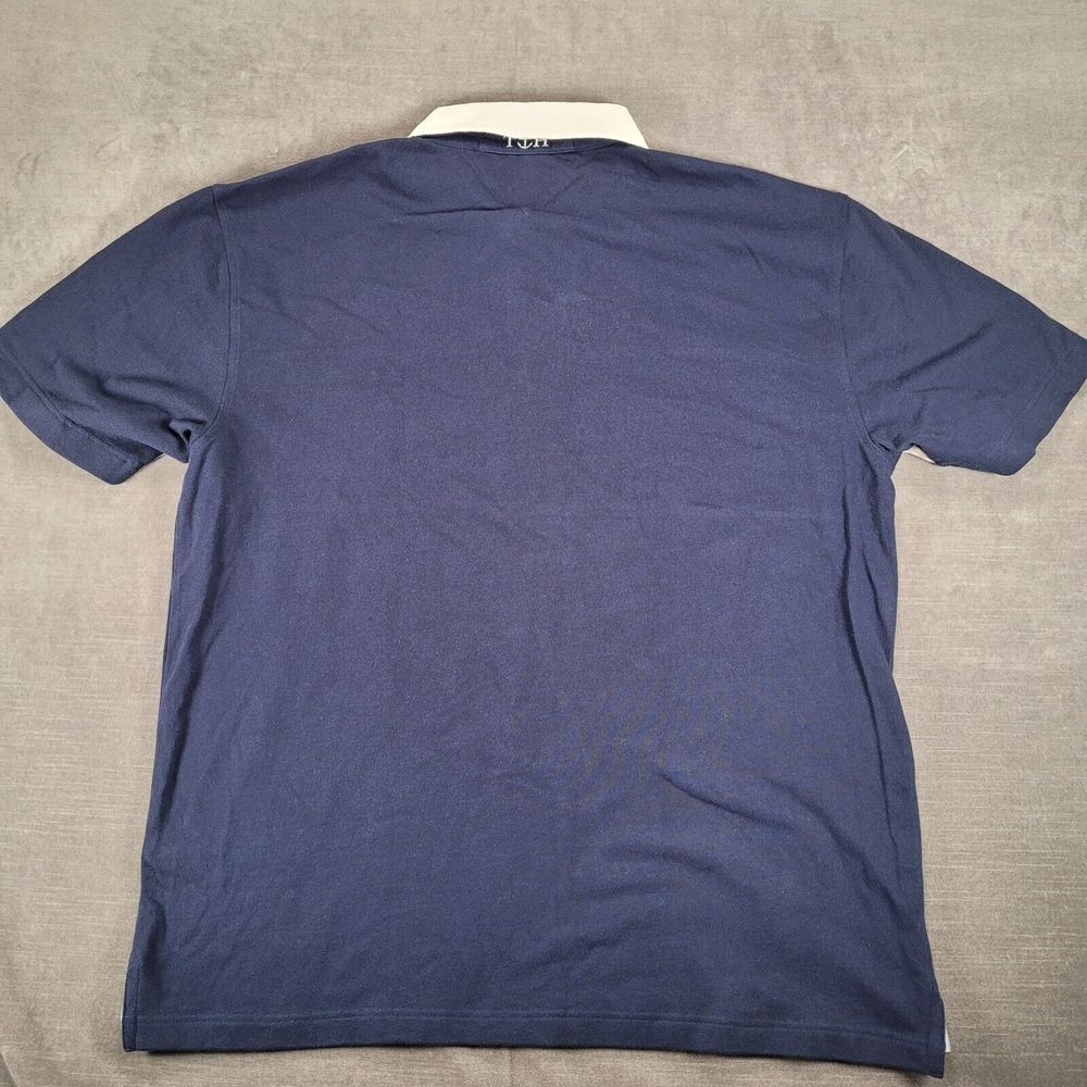 Tommy Hilfiger‎ Rugby Polo Shirt Blue White Large Crest Mens Size 2XL XXL - Picture 9 of 9